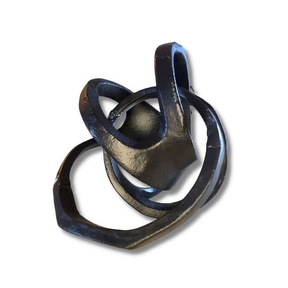 Wayfair Lark Manor Black Alante Knot Sculpture Home Accent Size Medium - Picture 1 of 5